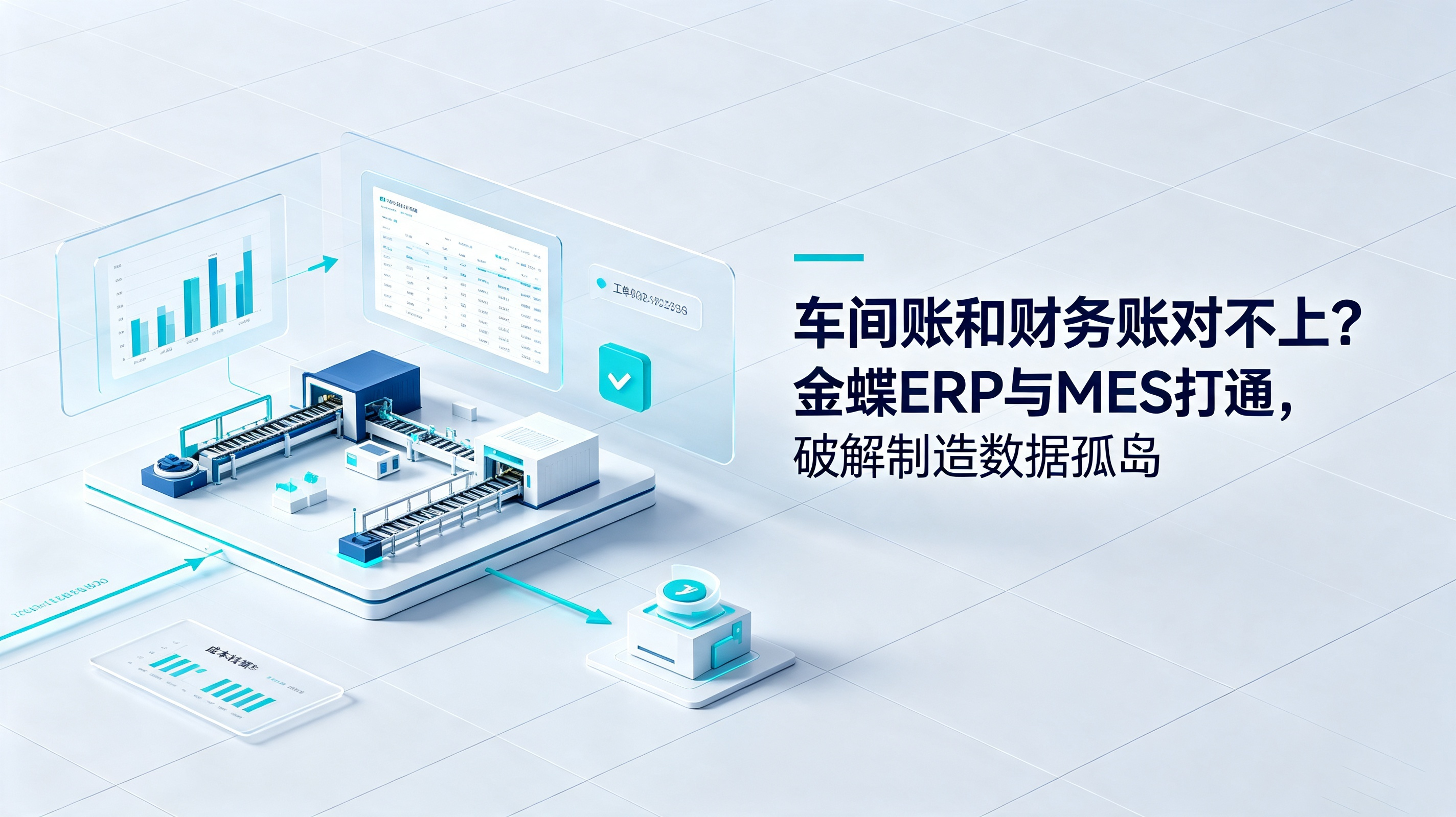 车间账和财务账对不上？金蝶ERP与MES打通，破解制造数据孤岛